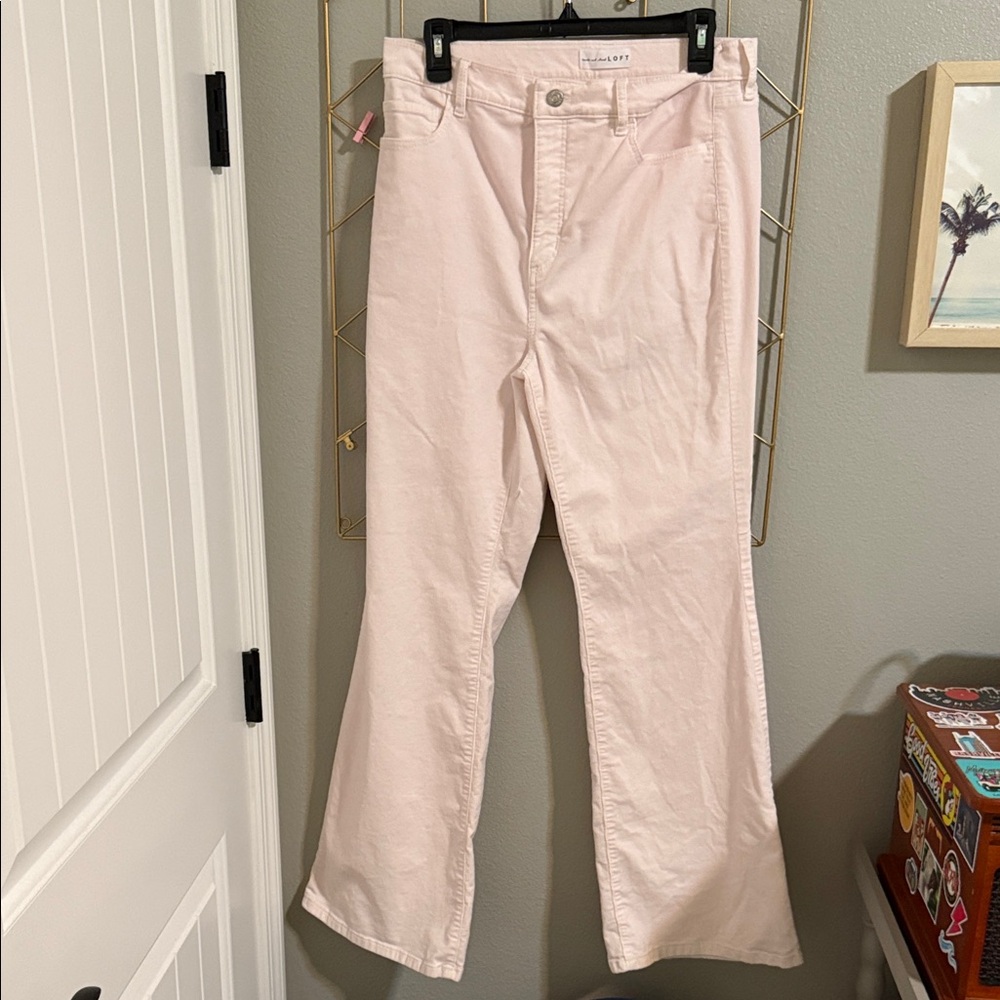 LOFT Pink Boot Cut Pants